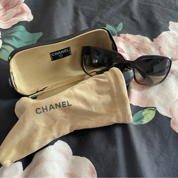 Brown CHANEL Crystal Sunglasses - Picture 7 of 10